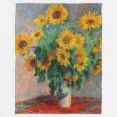Claude Monet - Bouquet der Sonnenblumen Fleecedecke (Vorderseite)
