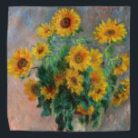 Claude Monet - Bouquet der Sonnenblumen Halstuch<br><div class="desc">Bouquet of Sunflowers / Bouquet de tournesols - Claude Monet,  Oil on Leinwand,  1881</div>