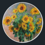 Claude Monet - Bouquet der Sonnenblumen Keramikknauf<br><div class="desc">Bouquet of Sunflowers / Bouquet de tournesols - Claude Monet,  Oil on Leinwand,  1881</div>