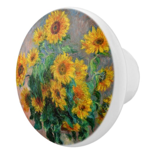 Claude Monet - Bouquet der Sonnenblumen Keramikknauf (Rechts)