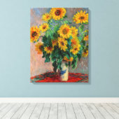 Claude Monet - Bouquet der Sonnenblumen Leinwanddruck (Insitu (Holzboden))