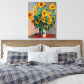 Claude Monet - Bouquet der Sonnenblumen Leinwanddruck (Insitu (Schlafzimmer))