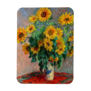 Claude Monet - Bouquet der Sonnenblumen Magnet