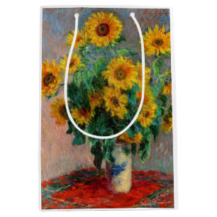 Claude Monet - Bouquet der Sonnenblumen Mittlere Geschenktüte