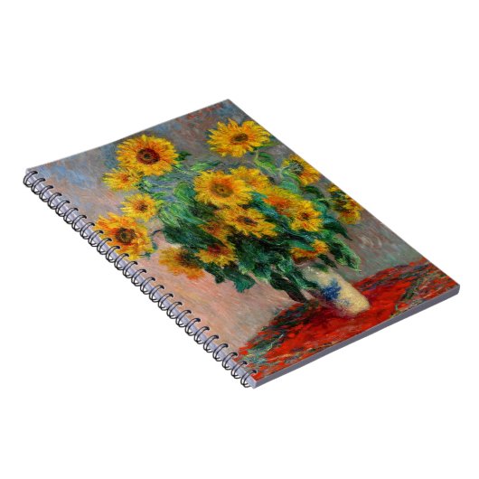 Claude Monet - Bouquet der Sonnenblumen Notizblock (Rechte Seite)