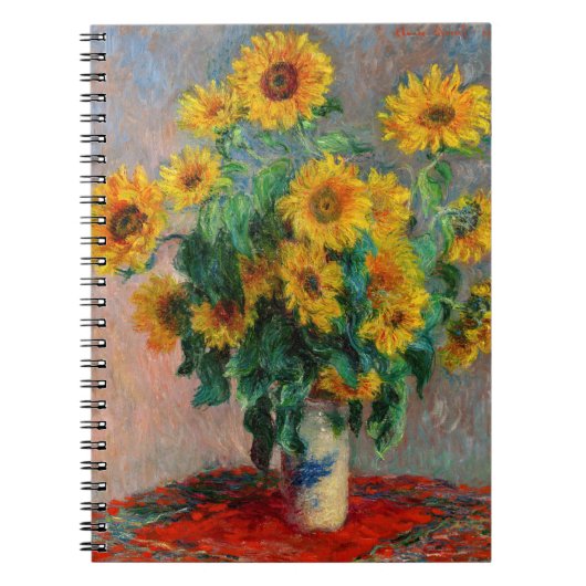 Claude Monet - Bouquet der Sonnenblumen Notizblock (Vorderseite)