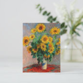 Claude Monet - Bouquet der Sonnenblumen Postkarte (Stehend Vorderseite)