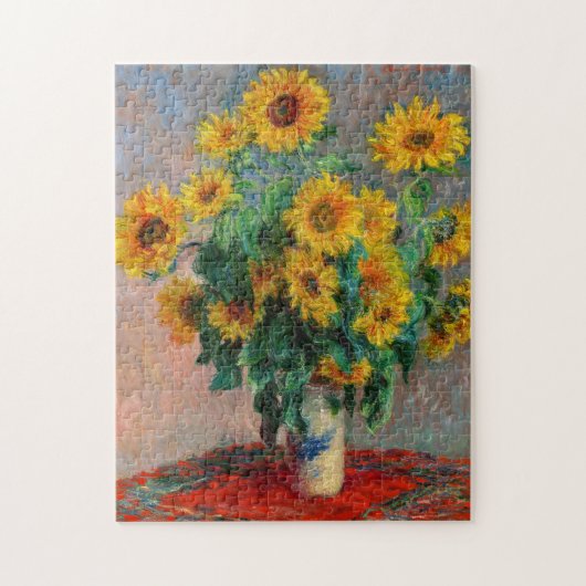 Claude Monet - Bouquet der Sonnenblumen Puzzle (Vertikal)