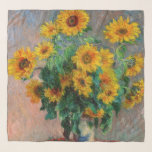 Claude Monet - Bouquet der Sonnenblumen Schal<br><div class="desc">Bouquet of Sunflowers / Bouquet de tournesols - Claude Monet,  Oil on Leinwand,  1881</div>