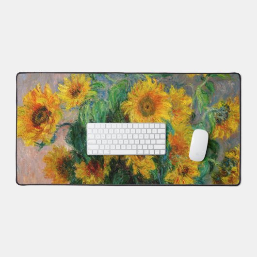 Claude Monet - Bouquet der Sonnenblumen Schreibtischunterlage (Tastatur & Maus)