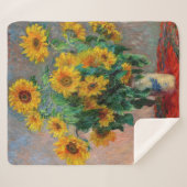 Claude Monet - Bouquet der Sonnenblumen Sherpadecke (Vorderseite (Horizontal))