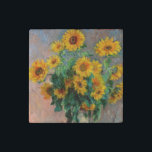 Claude Monet - Bouquet der Sonnenblumen Steinmagnet<br><div class="desc">Bouquet of Sunflowers / Bouquet de tournesols - Claude Monet,  Oil on Leinwand,  1881</div>