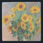 Claude Monet - Bouquet der Sonnenblumen Steinuntersetzer<br><div class="desc">Bouquet of Sunflowers / Bouquet de tournesols - Claude Monet,  Oil on Leinwand,  1881</div>