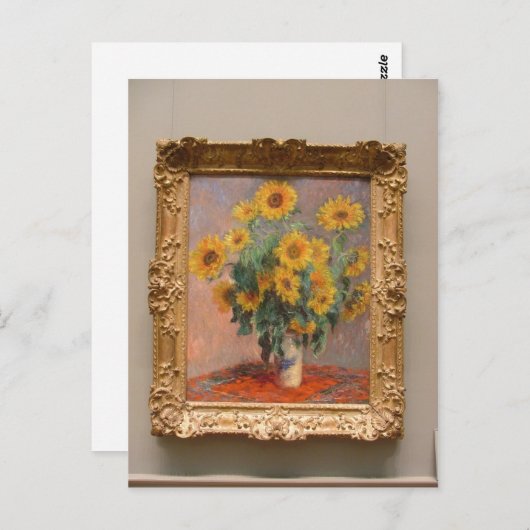 Claude Monet Bouquet of Sunflowers 1908 Technique Postkarte (Vorne/Hinten)