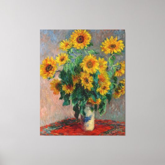 Claude Monet_Bouquet von Sonnenblumen - Canvas Pri Leinwanddruck (Vorderseite)
