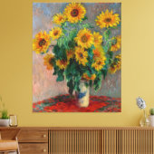 Claude Monet_Bouquet von Sonnenblumen - Canvas Pri Leinwanddruck (Insitu (Wohnzimmer))