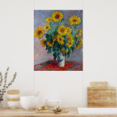 Claude Monet Bouquet von Sonnenblumen Poster (Küche)