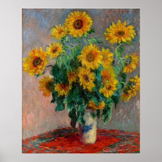 Claude Monet_Bouquet von Sonnenblumen - Poster (Vorne)