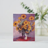 Claude Monet Bouquet von Sonnenblumen Postkarte (Stehend Vorderseite)