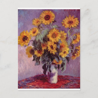 Claude Monet Bouquet von Sonnenblumen Postkarte