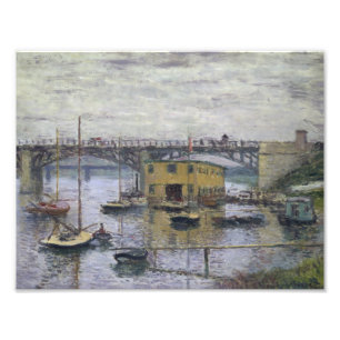 Claude Monet - Brücke in Argenteuil an einem graue Fotodruck
