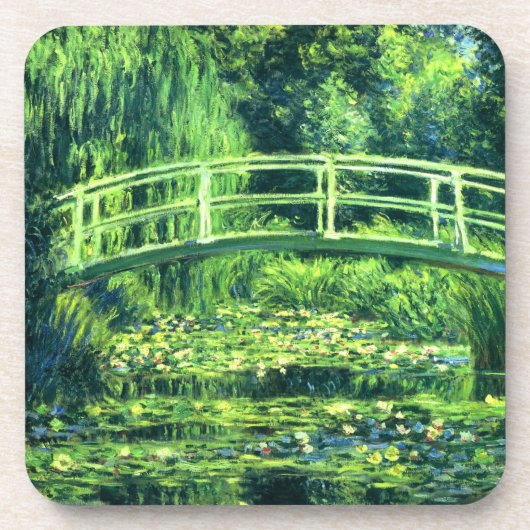 Claude Monet: Brücke über einem Teich der Getränkeuntersetzer (Vorderseite)
