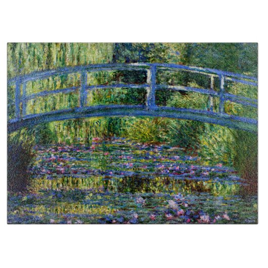 Claude Monet: Brücke über einem Teich der Schneidebrett (Vorderseite)