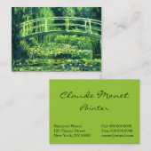 Claude Monet: Brücke über einem Teich der Visitenkarte (Vorne/Hinten)