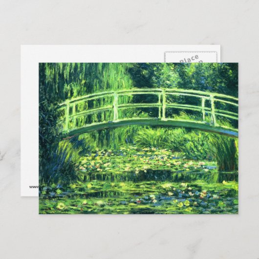 Claude Monet: Brücke über einen Teich der Lilien Postkarte (Vorne/Hinten)