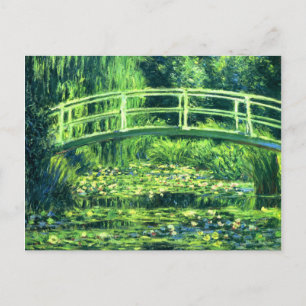 Claude Monet: Brücke über einen Teich mit Seerosen Postkarte