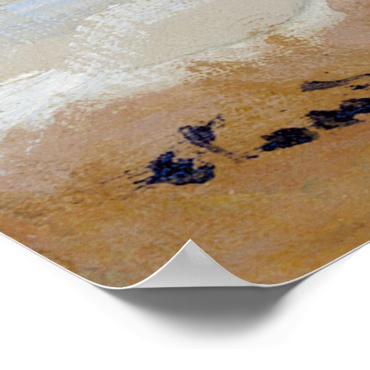 Claude Monet - Camille am Strand von Trouville Poster (Ecke)