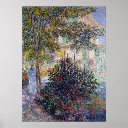 Claude Monet Camille im Garten von Argenteuil Poster (Vorne)