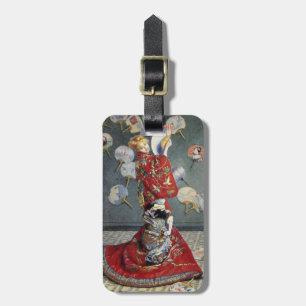 Claude Monet Camille in Rotem Japanischen Kimono K Gepäckanhänger