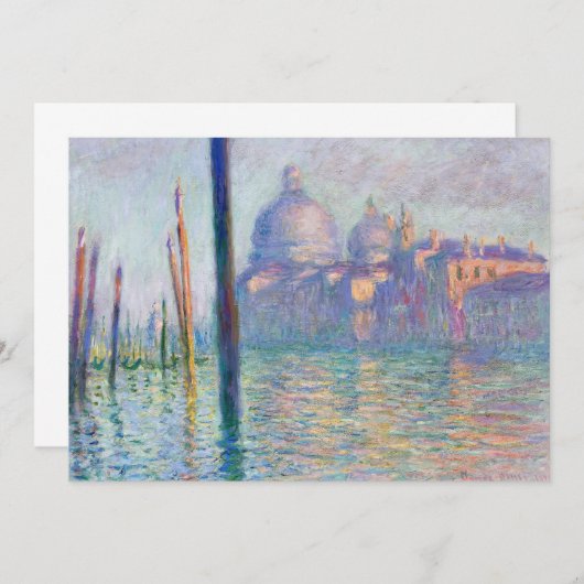 Claude Monet - Canal Grande, Venedig Dankeskarte (Vorne/Hinten)