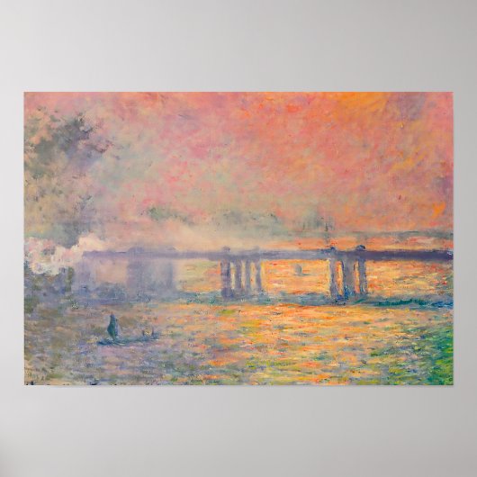 Claude Monet Charing Cross Bridge Poster (Vorne)