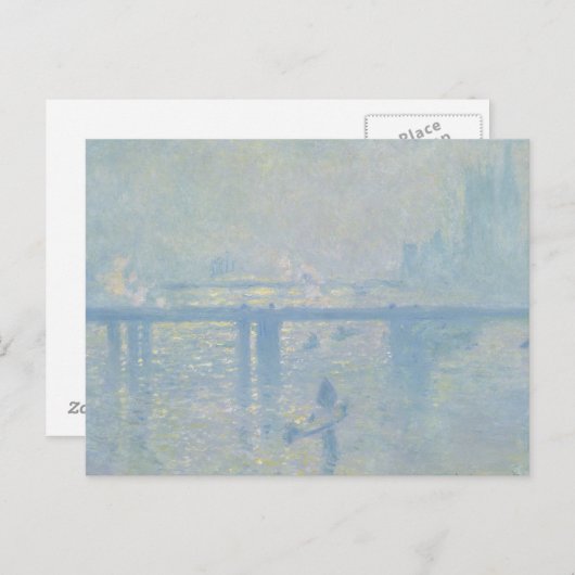 Claude Monet - Charing Cross Bridge Postkarte (Vorne/Hinten)