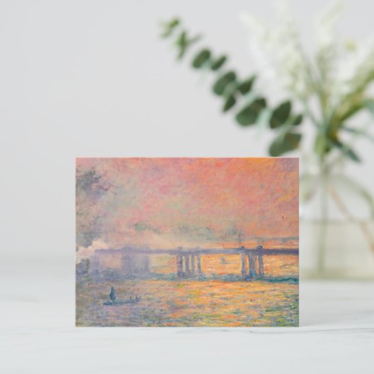 Claude Monet Charing Cross Bridge Postkarte (Stehend Vorderseite)