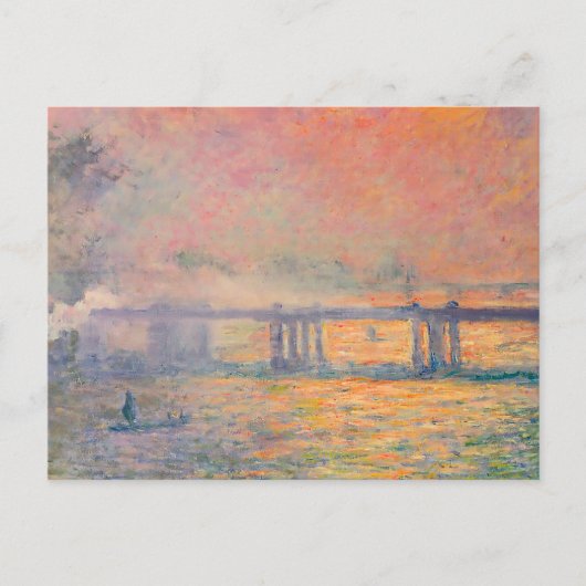 Claude Monet Charing Cross Bridge Postkarte (Vorderseite)