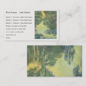 Claude Monet Classic Malerei, Wasserlilien (1907) Visitenkarte (Vorne/Hinten)