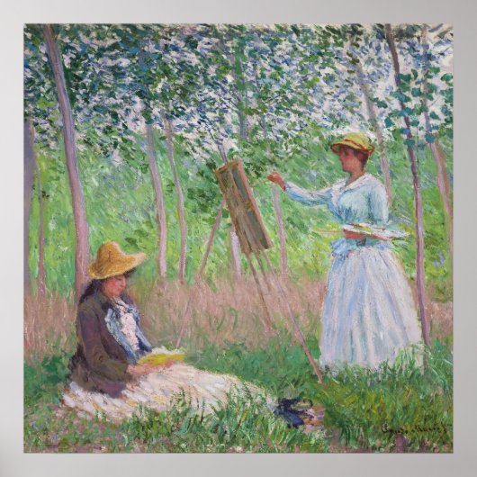 Claude Monet Classic Outdoor Malerei und Lesen Poster (Vorne)