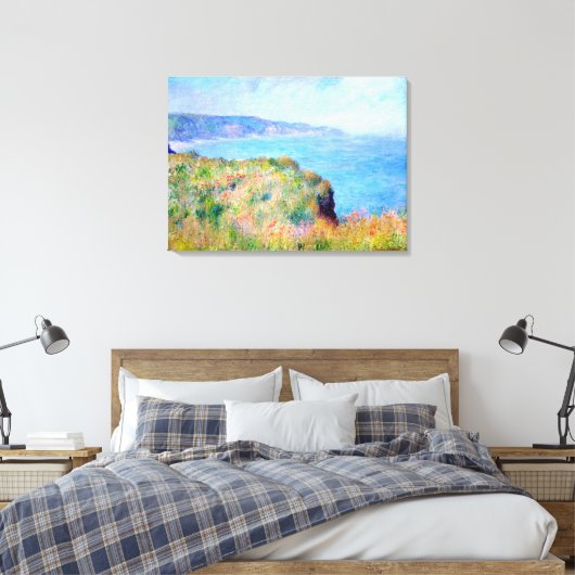 Claude Monet: Cliff in der Nähe von Pourville Leinwanddruck (Insitu (Schlafzimmer))