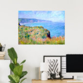 Claude Monet: Cliff in der Nähe von Pourville Poster (Heimbüro)