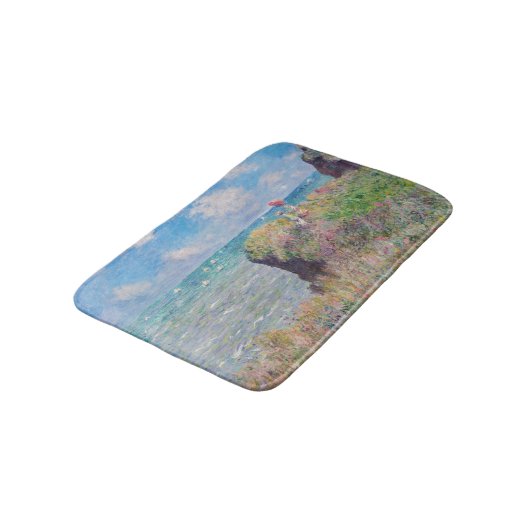 Claude Monet - Cliff Walk in Pourville Badematte (Schrägansicht)