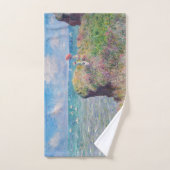Claude Monet - Cliff Walk in Pourville Badhandtuch Set (Handtuch)