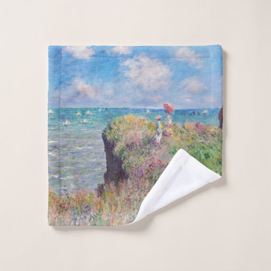 Claude Monet - Cliff Walk in Pourville Badhandtuch Set (Waschlappen)