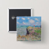 Claude Monet - Cliff Walk in Pourville Button (Vorne & Hinten)