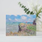 Claude Monet - Cliff Walk in Pourville Dankeskarte (Stehend Vorderseite)