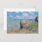 Claude Monet - Cliff Walk in Pourville Dankeskarte (Vorne/Hinten)
