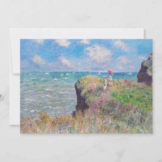 Claude Monet - Cliff Walk in Pourville Einladung (Vorderseite)
