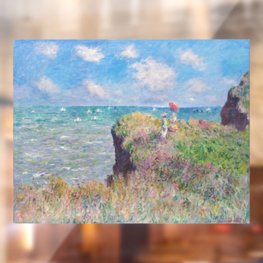 Claude Monet - Cliff Walk in Pourville Fensteraufkleber (Blatt 2)